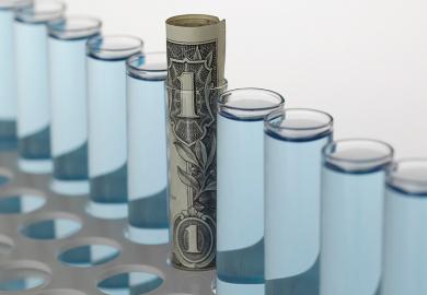 Money in a test tube