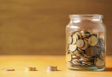 Money in a jar