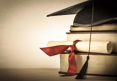 Mortar board degree certificate books