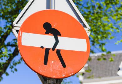 A no-entry sign