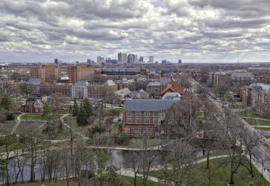 Columbus, Ohio, with Ohio State University in the foreground
