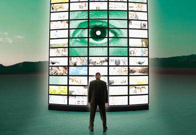 Big eye on screen