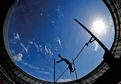 Pole vault competitor