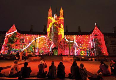 University of Sydney campus during Vivid Sydney Festival