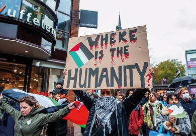 Pro-Palestine demonstration, Nijmegen, Netherlands, November