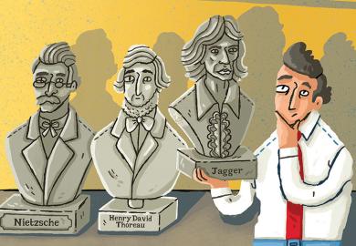 Illustration: Nietszche, Thoreau and Jagger