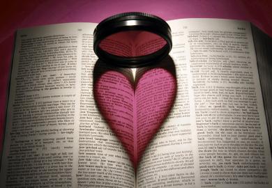pink heart in dictionary
