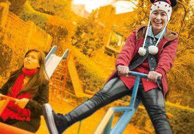adults in playground