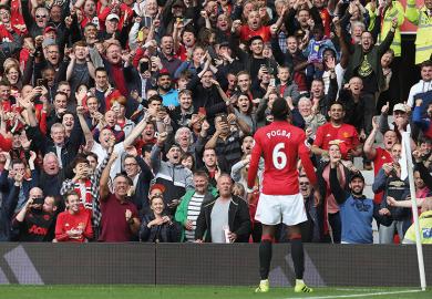 Pogba faces football fans