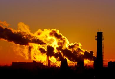 Pollution, smoke, fossil fuels, burning