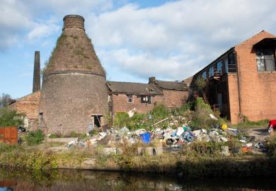 A derelict pottery in Stoke-on-Trent, symbolising the need for regional regeneration