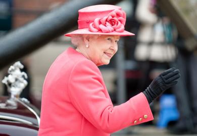 Queen Elizabeth II waving