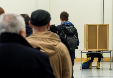 Queue of voters