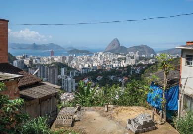 Rio de Janeiro viewed from Vila Pereira da Silva favela, Brazil