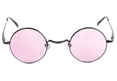 Rose-tinted sunglasses
