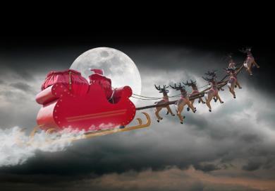 Santa and rudolph christmas