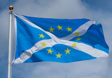 A Scottish saltire with the European stars on it
