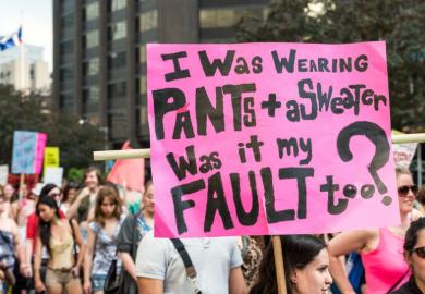 Sexual assault protest