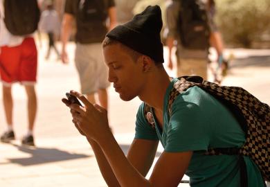 Solitary student on social media