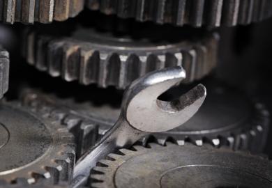 A spanner in the gears, representing Brexit's effect on UK innovation