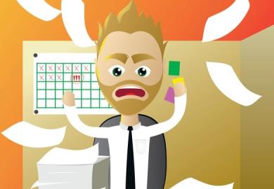 Stressed admissions tutor
