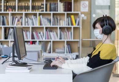 Student wearing mask