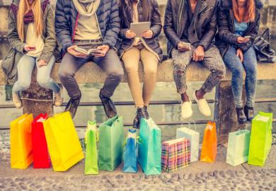 Students shopping