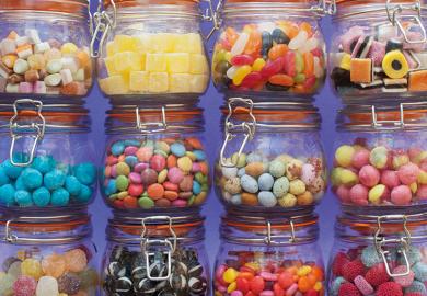 Sweets in jars