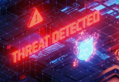 A circuit map reading "threat detected"