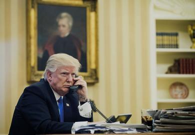 Donald Trump on the phone