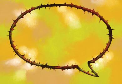 thorny speech bubble illustration