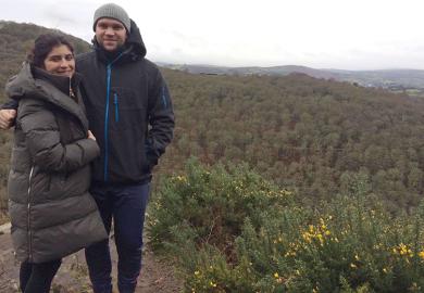 Matthew Hedges and his wife Daniela Tejada