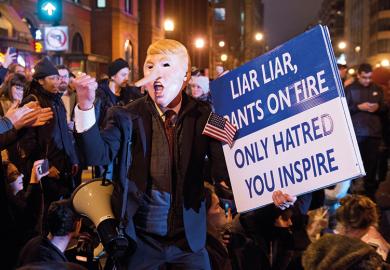 Trump protester