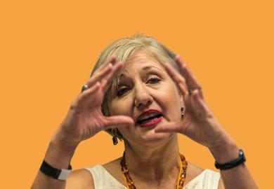Glenda Gray, president of the country's Medical Research Council, speaks to the press on November 30, 2016 in Shoshaguve, near Pretoria, as South Africa launched a major clinical trial of an experimental vaccine against the AIDS virus.