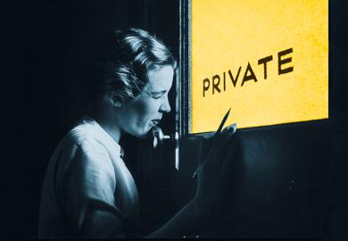 Door marked "private"