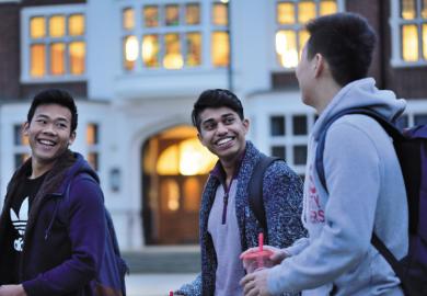 Three university students