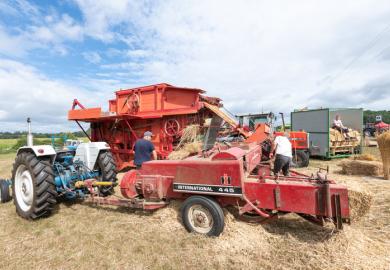 A threshing machine