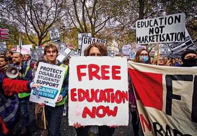 Tuition fees protesters