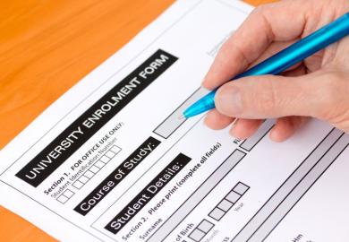 University application form