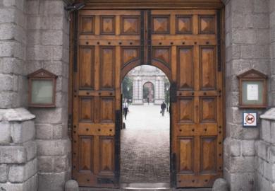 An open university gate