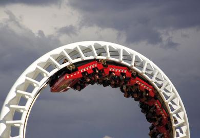 Rollercoaster Gold Coast Queensland Australia to illustrate Will roller-coaster finances derail Australian universities?
