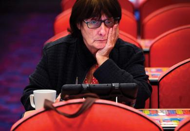 Lady playing bingo