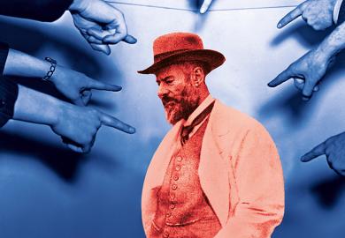 Max Weber montage illustrating  opinion about shame and humiliation in academia