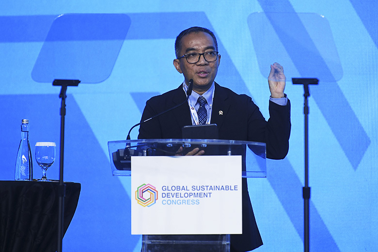 Brian Yuliarto at THE’s Global Sustainable Development Congress (GSDC) in Jakarta in June 2026.