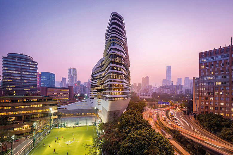 Jockey Club Innovation Tower, home to Hong Kong Polytechnic University's School of Design