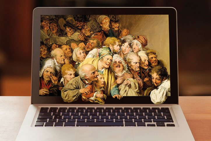 Painting shown on Apple MacBook screen