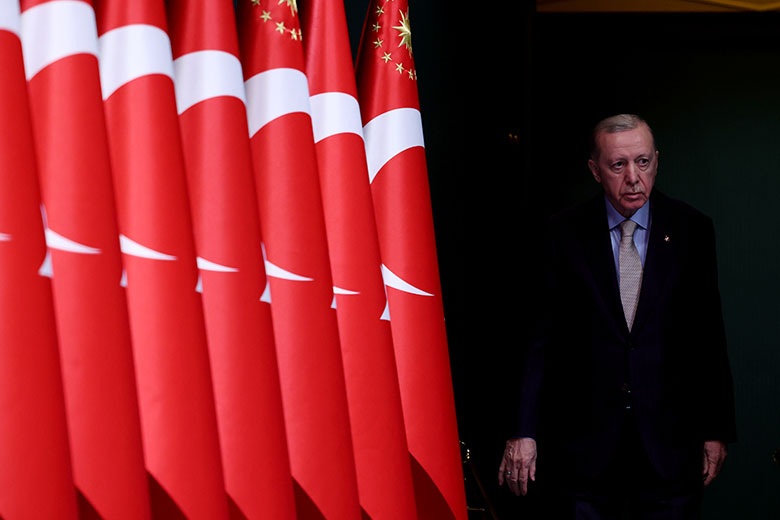 President Recep Tayyip Erdoğan made statements after the cabinet meeting at the presidential complex on 24 March 2025 in Ankara, Turkey. President Recep Tayyip Erdoğan made statements after the cabinet meeting at the presidential complex on 24 March 2025 in Ankara, Turkey.