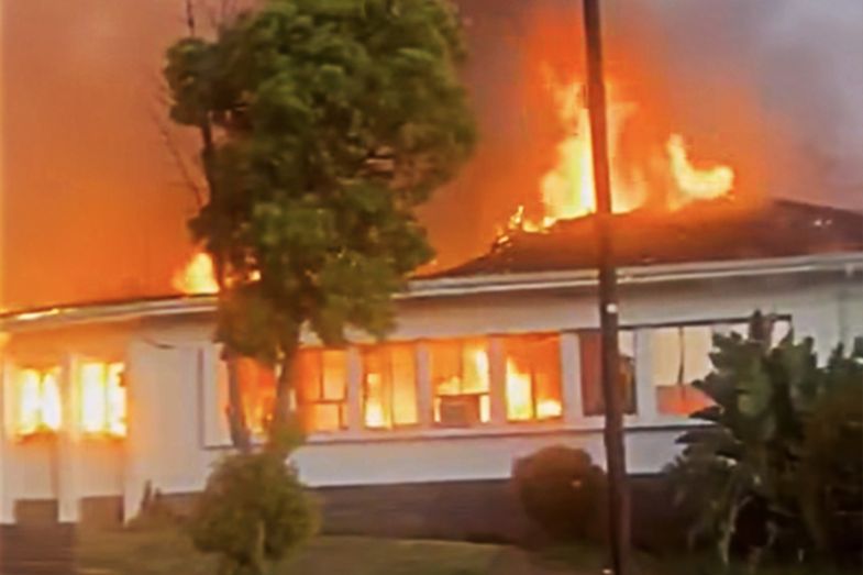 Fire at Fort Hare University, October 2025. Fire at Fort Hare University, October 2025.