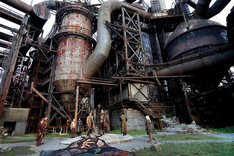 A performance of King Lear at the old Carrie steel producing blast furnace in Swissvale