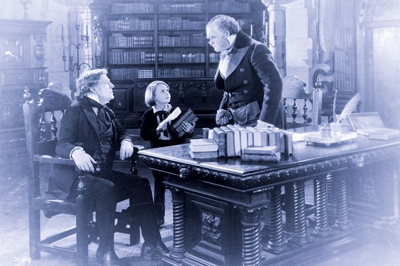 Oliver Twist en la biblioteca con Mr Brownlow